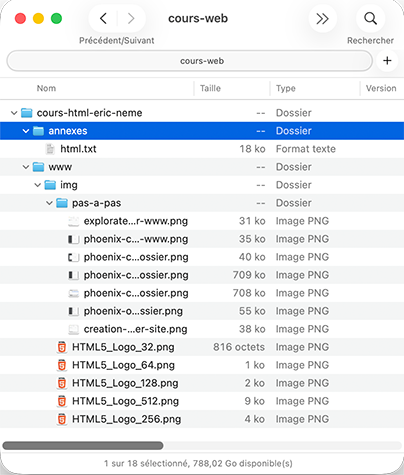 Ajout de dossiers et fichiers depuis l'explorateur ou le finder
