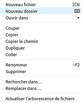 Menu contextuel Phœnix Code