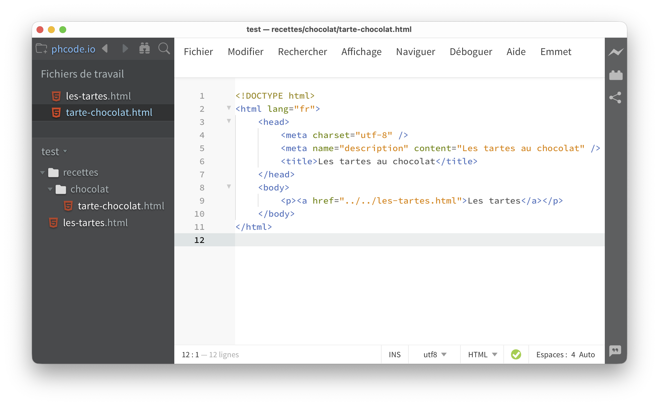 lien avec URL relative inversée